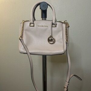 Michael Kors light pink Satchel with Gold Accents